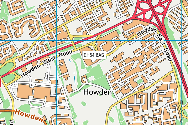 EH54 6AS map - OS VectorMap District (Ordnance Survey)