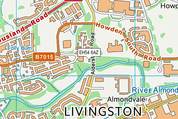 EH54 6AZ map - OS VectorMap District (Ordnance Survey)