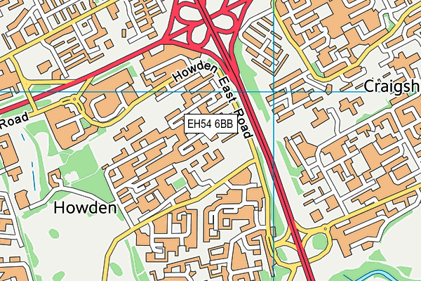 EH54 6BB map - OS VectorMap District (Ordnance Survey)