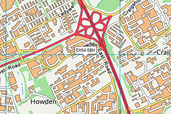 EH54 6BH map - OS VectorMap District (Ordnance Survey)