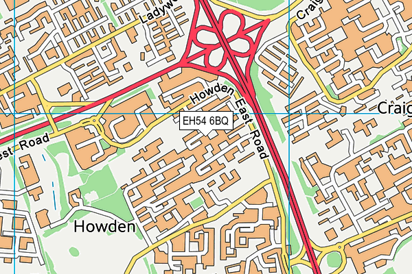 EH54 6BQ map - OS VectorMap District (Ordnance Survey)