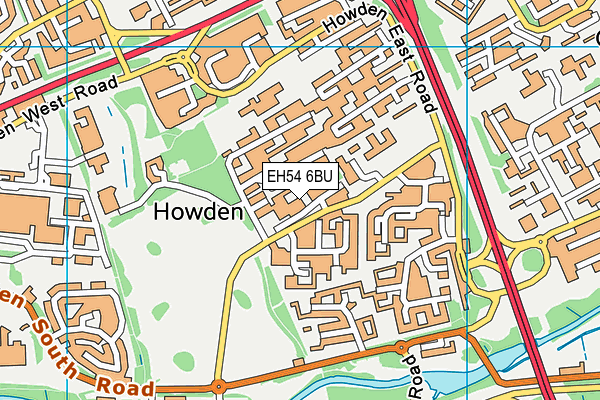 EH54 6BU map - OS VectorMap District (Ordnance Survey)