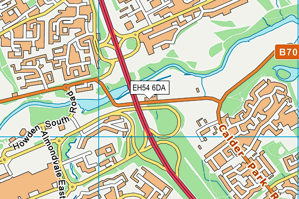 EH54 6DA map - OS VectorMap District (Ordnance Survey)