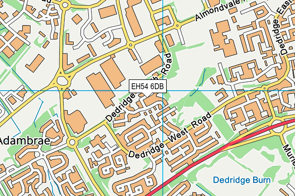 EH54 6DB map - OS VectorMap District (Ordnance Survey)