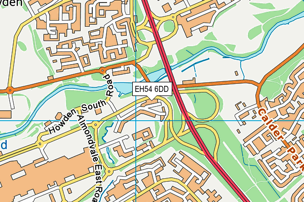 EH54 6DD map - OS VectorMap District (Ordnance Survey)