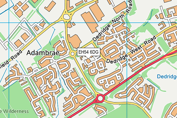 EH54 6DG map - OS VectorMap District (Ordnance Survey)