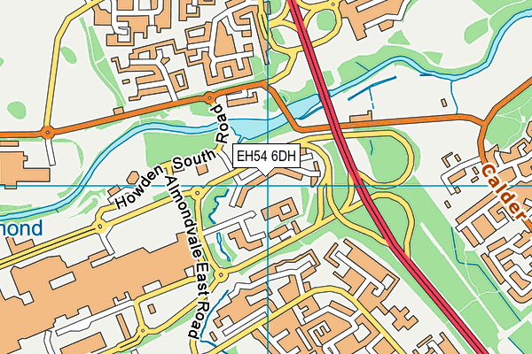 EH54 6DH map - OS VectorMap District (Ordnance Survey)