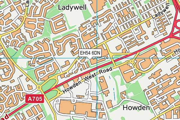 EH54 6DN map - OS VectorMap District (Ordnance Survey)