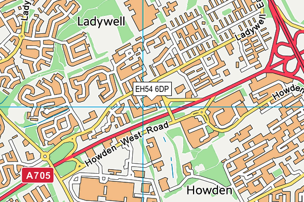 EH54 6DP map - OS VectorMap District (Ordnance Survey)