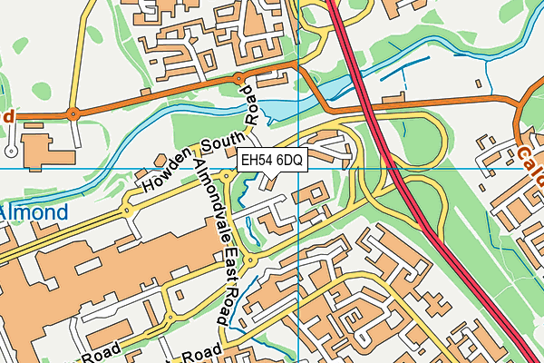 EH54 6DQ map - OS VectorMap District (Ordnance Survey)