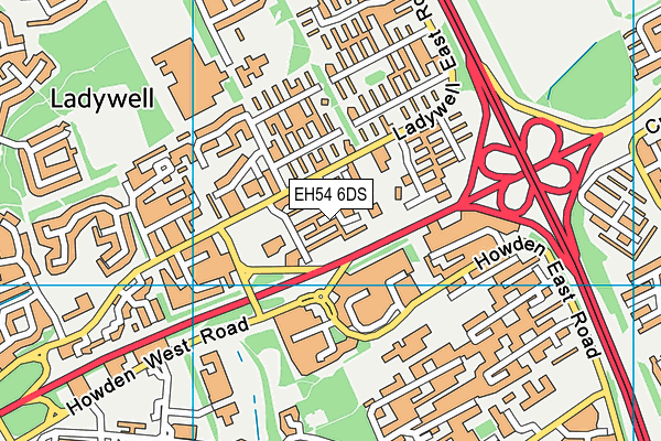 EH54 6DS map - OS VectorMap District (Ordnance Survey)