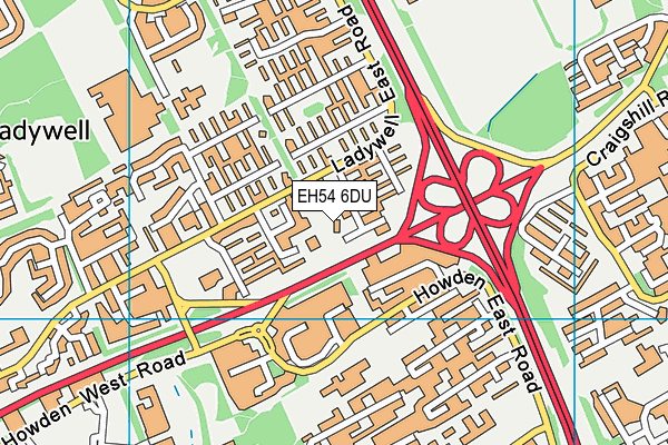 EH54 6DU map - OS VectorMap District (Ordnance Survey)