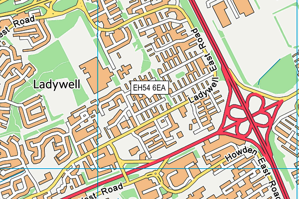 EH54 6EA map - OS VectorMap District (Ordnance Survey)