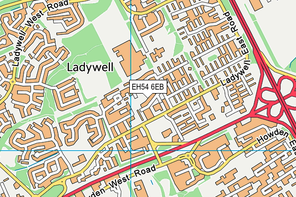 EH54 6EB map - OS VectorMap District (Ordnance Survey)