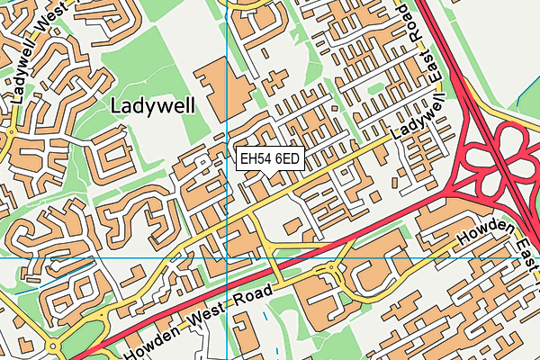 EH54 6ED map - OS VectorMap District (Ordnance Survey)