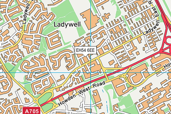 EH54 6EE map - OS VectorMap District (Ordnance Survey)