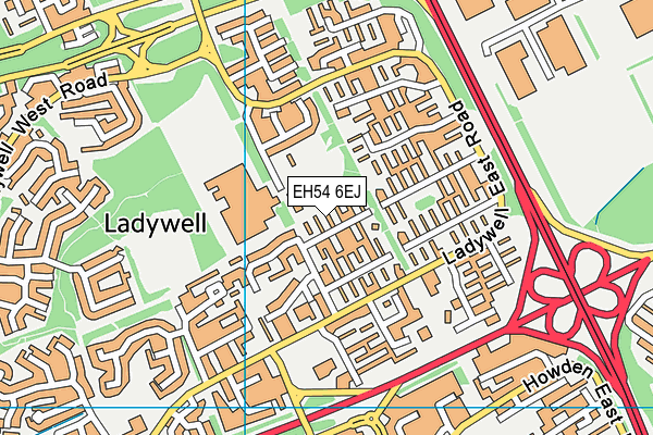 EH54 6EJ map - OS VectorMap District (Ordnance Survey)