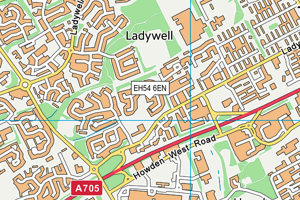 EH54 6EN map - OS VectorMap District (Ordnance Survey)