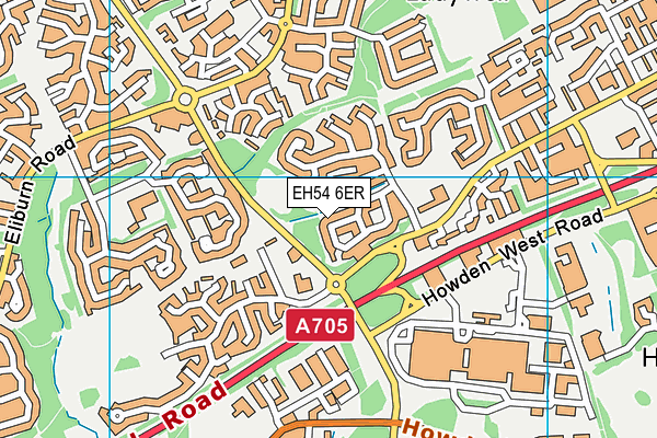 EH54 6ER map - OS VectorMap District (Ordnance Survey)