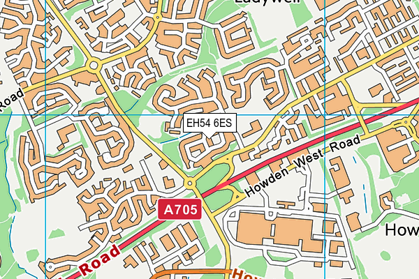 EH54 6ES map - OS VectorMap District (Ordnance Survey)