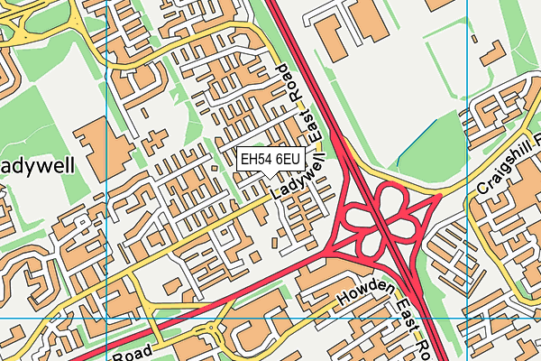 EH54 6EU map - OS VectorMap District (Ordnance Survey)