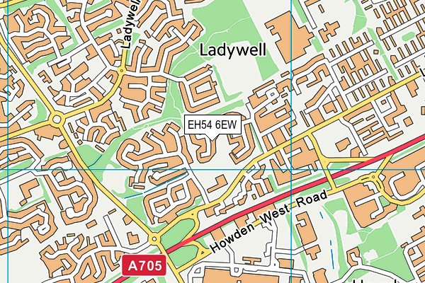 EH54 6EW map - OS VectorMap District (Ordnance Survey)