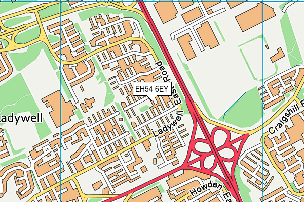 EH54 6EY map - OS VectorMap District (Ordnance Survey)