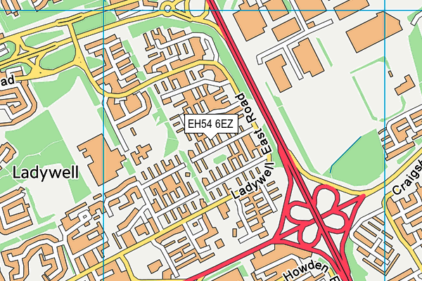 EH54 6EZ map - OS VectorMap District (Ordnance Survey)