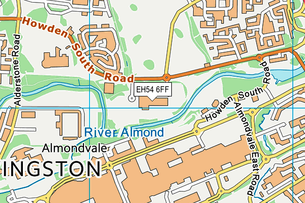 EH54 6FF map - OS VectorMap District (Ordnance Survey)