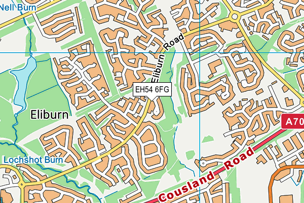 EH54 6FG map - OS VectorMap District (Ordnance Survey)