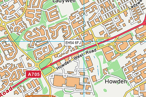 EH54 6FJ map - OS VectorMap District (Ordnance Survey)