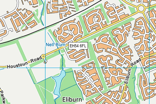 EH54 6FL map - OS VectorMap District (Ordnance Survey)