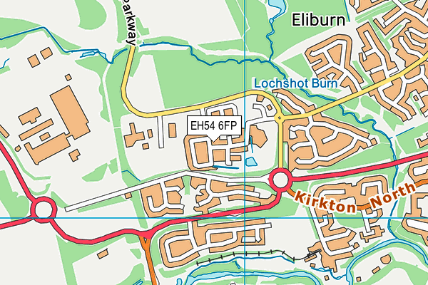 EH54 6FP map - OS VectorMap District (Ordnance Survey)