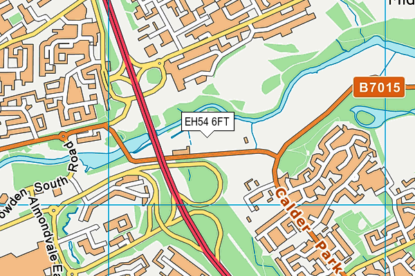 EH54 6FT map - OS VectorMap District (Ordnance Survey)