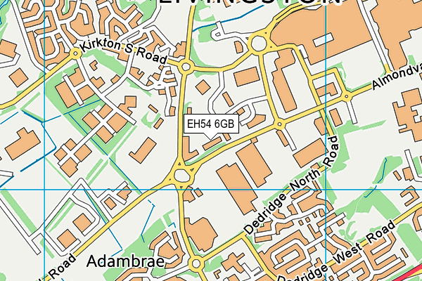 EH54 6GB map - OS VectorMap District (Ordnance Survey)