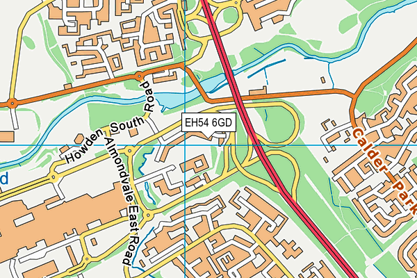 EH54 6GD map - OS VectorMap District (Ordnance Survey)