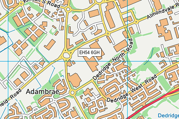 EH54 6GH map - OS VectorMap District (Ordnance Survey)