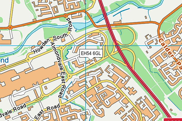 EH54 6GL map - OS VectorMap District (Ordnance Survey)