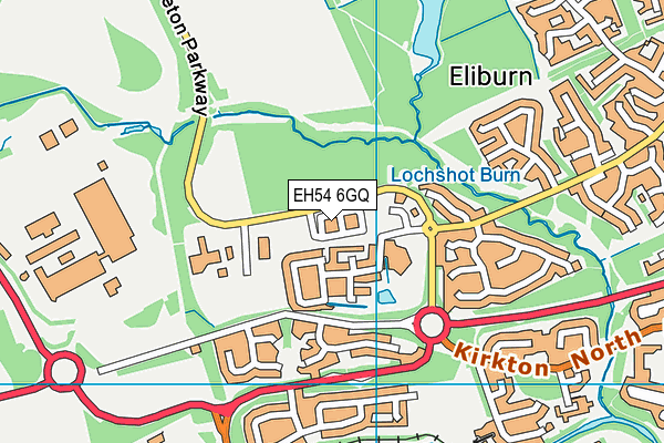 EH54 6GQ map - OS VectorMap District (Ordnance Survey)