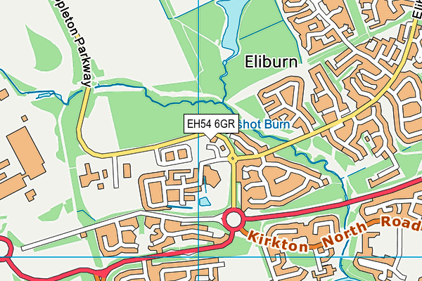 EH54 6GR map - OS VectorMap District (Ordnance Survey)