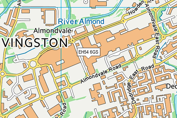 EH54 6GS map - OS VectorMap District (Ordnance Survey)