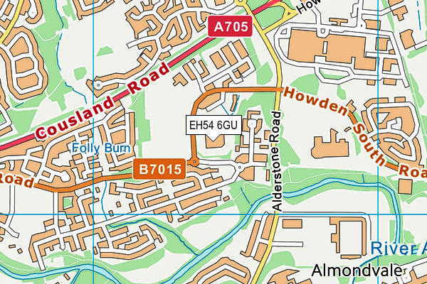 EH54 6GU map - OS VectorMap District (Ordnance Survey)