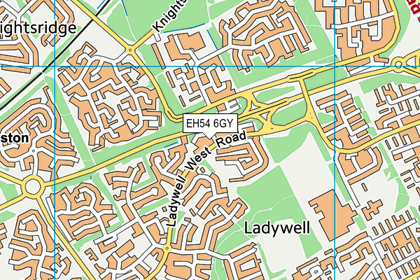 EH54 6GY map - OS VectorMap District (Ordnance Survey)