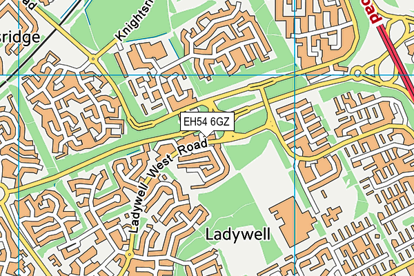 EH54 6GZ map - OS VectorMap District (Ordnance Survey)