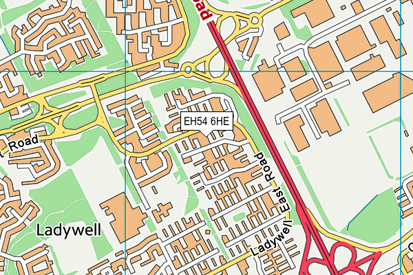 EH54 6HE map - OS VectorMap District (Ordnance Survey)