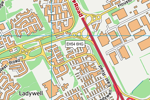 EH54 6HG map - OS VectorMap District (Ordnance Survey)