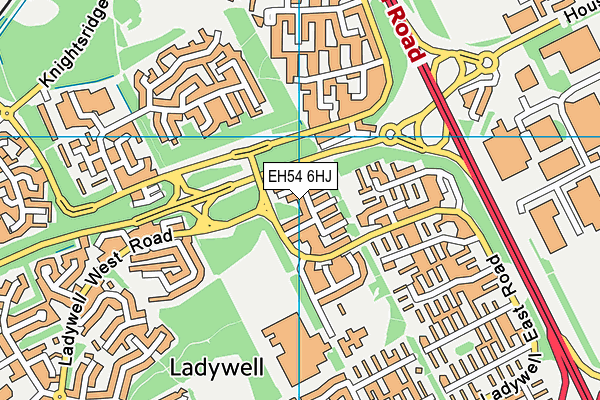 EH54 6HJ map - OS VectorMap District (Ordnance Survey)