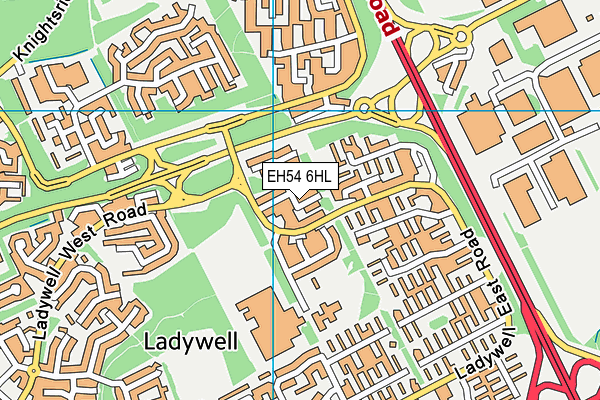 EH54 6HL map - OS VectorMap District (Ordnance Survey)