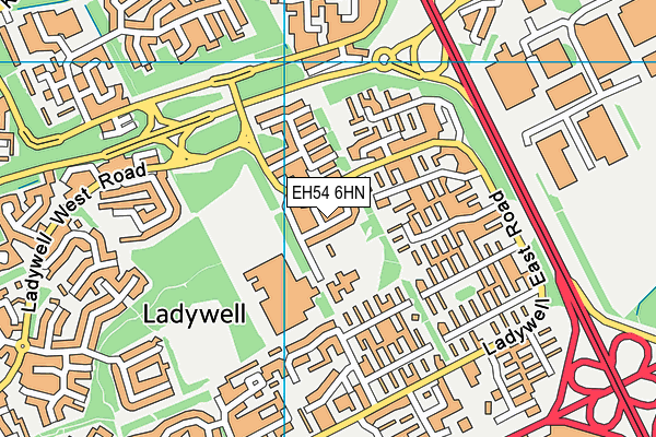 EH54 6HN map - OS VectorMap District (Ordnance Survey)