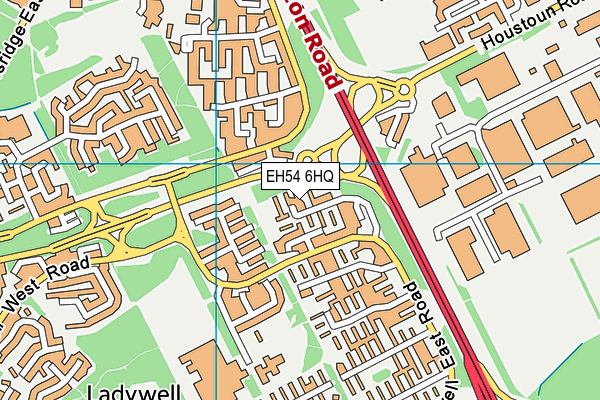 EH54 6HQ map - OS VectorMap District (Ordnance Survey)